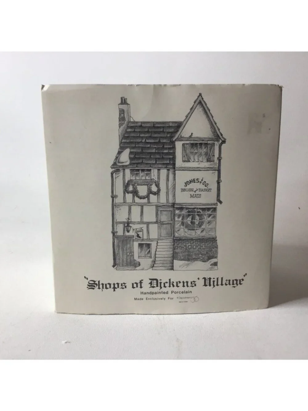 VTG Dept 56 Shops of Dickens Village 1985 Jones & Co. Brush and Basket Mats Shop